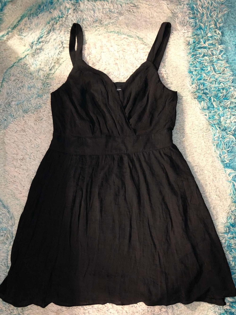 INC International Concepts Black Sleeveless V-Neck Mini Dress